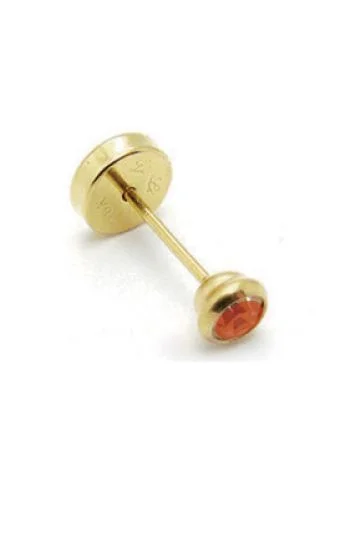 Abridor Oro 18 Kt. Piedra Engarzada Roja