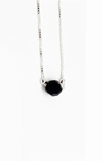 Collar con Cadena Veneziana y Dije Ball 6mm Jet