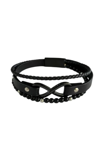Pulsera Cuero y Acero PUA-2431