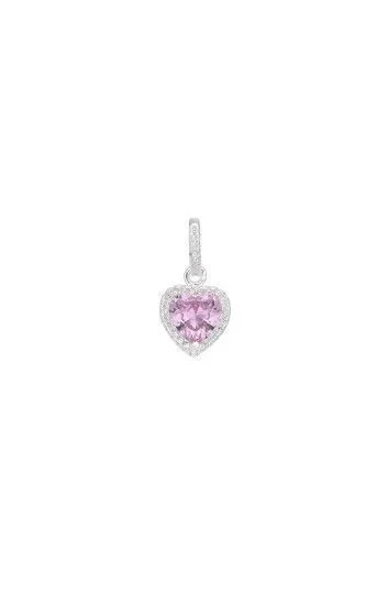 Dije de Cubic en Forma de Corazon 9mm con Circones