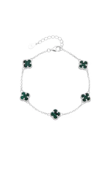 Pulsera de Cadena Forzet con Flores VD 7mm