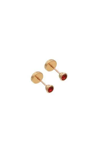 Abridor Oro 18 Kt. c/Tic Laminado Piedra Engarzada Roja