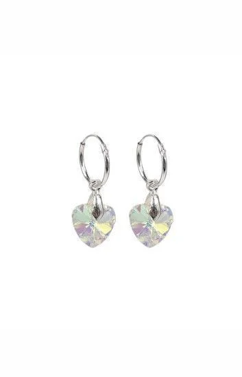 Aro Argollas Lisas 1.2x12mm con Dije Colgante de Corazon