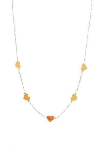 Collar Corazones eslabonados