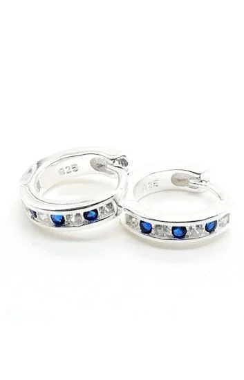 Aros Huggies con Circones 12mm Plateado