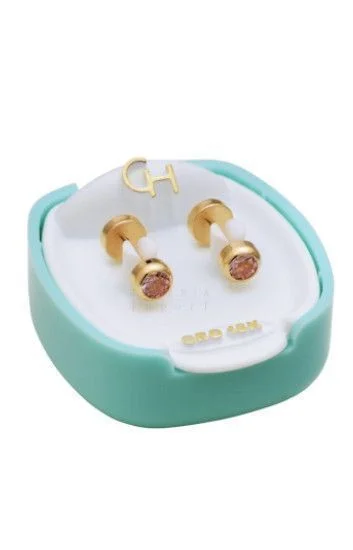 Abridor Oro 18 Kt. Tubo con Cubic
