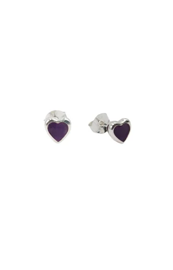 Aros de Piedra en Forma de Corazon 7mm