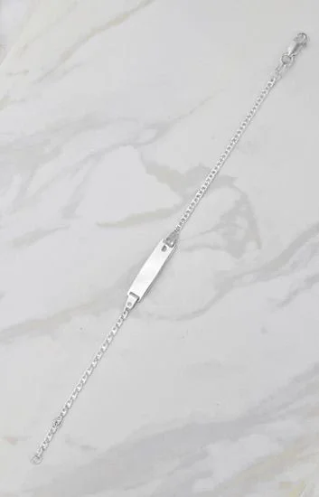 Pulsera Identidad Lisa con Corazon Calado