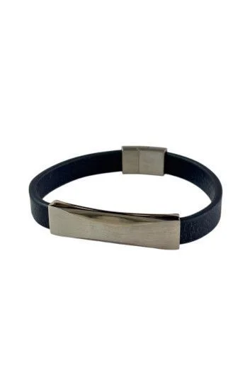 Pulsera Cuero y Acero PUA-2388
