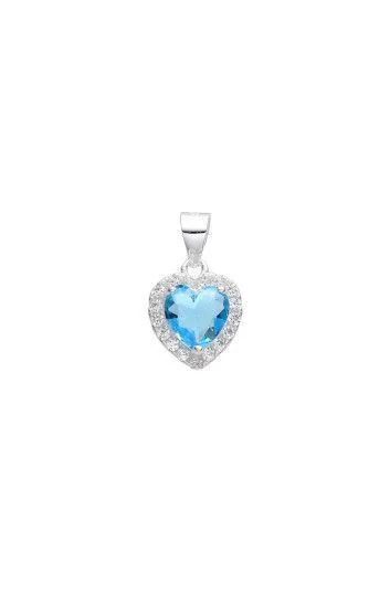 Dije de Cubic en Forma de Corazon 10mm con Circones