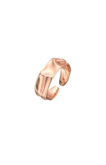 Anillo Liso con Relieve Rosado