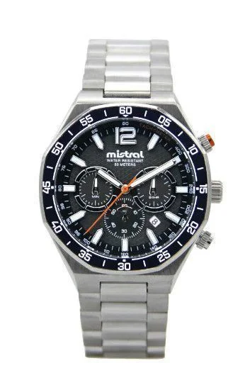 Reloj Mistral Cronografo Acero-Caucho-Cuero CHI-2237-08