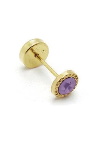 Abridor Oro 18 Kt. Piedra Pegada Violeta