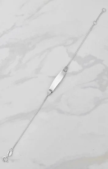 Pulsera Identidad Lisa con Rayas