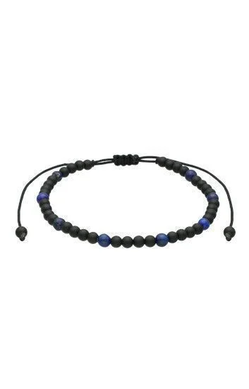 Pulsera Piedras Naturales Onix Opaco 4mm y Lapiz Lazuli