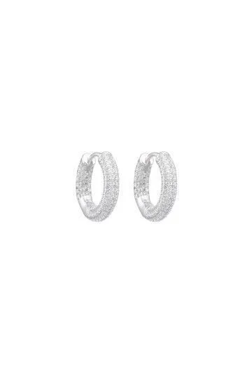 Aros Huggies Argolla con Circones FDI 18mm Plateado